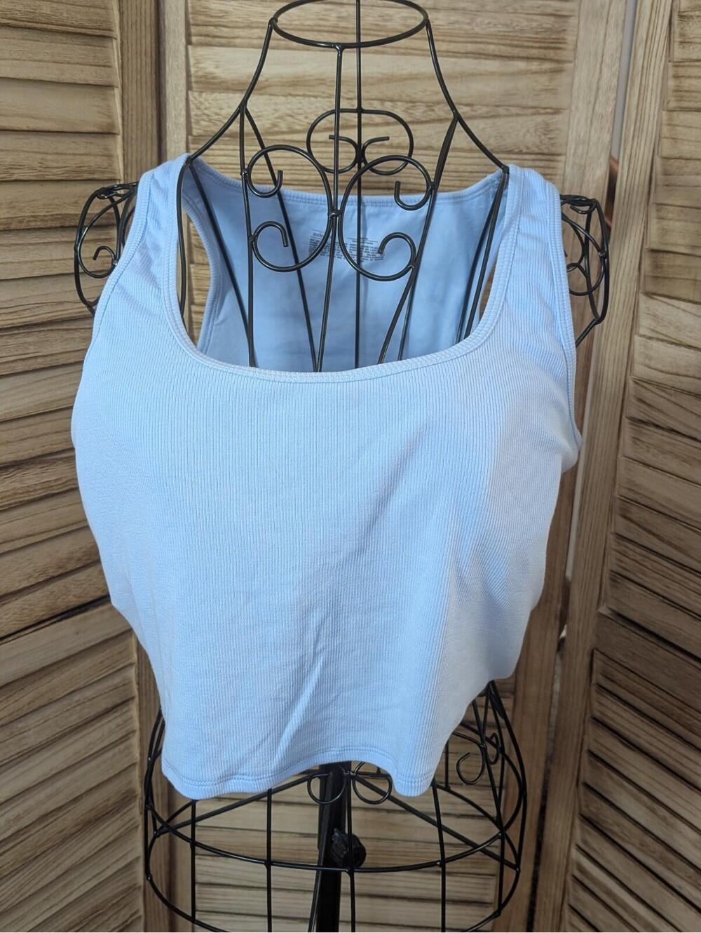 Women's Cotton Stretch Unlined Scoop Sports Bra - Auden Blue XXL